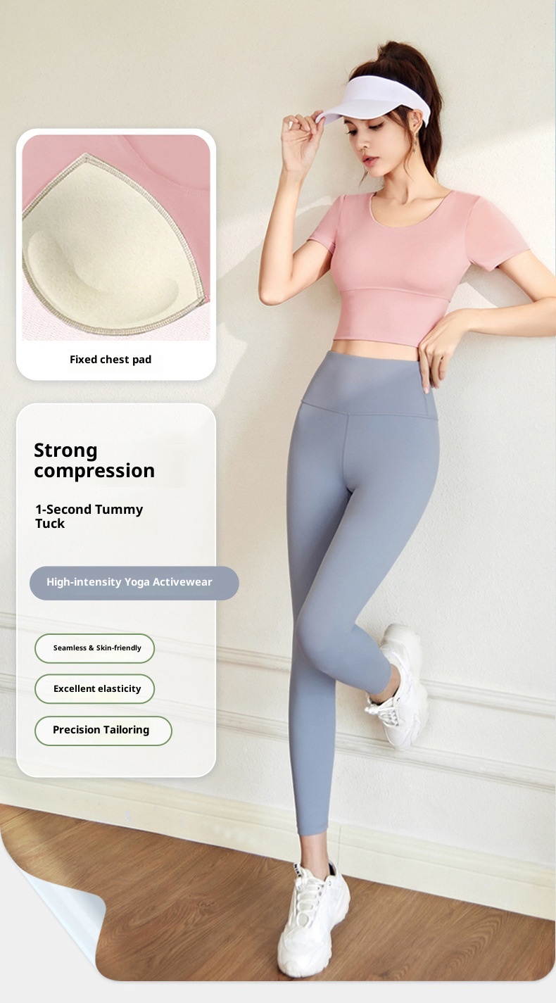 001 Juyitang Beauty Back Clothing Slimming Sports Top Naked Feel With Chest Pad Yoga Set Women_voghion.com