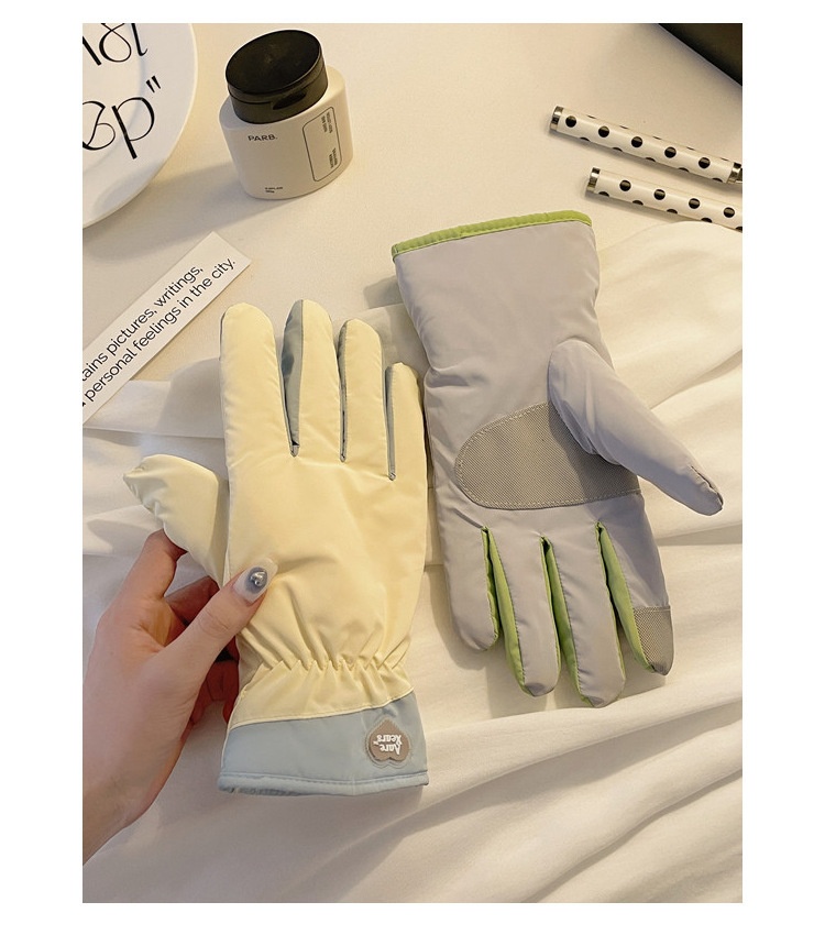 ActiveGo Fleece-gevoerde, verdikte, koudebestendige outdoor-ski-fiets-elektrische fiets-winddicht-antislip-touchscreen-leuke, warme handschoenen_voghion.com