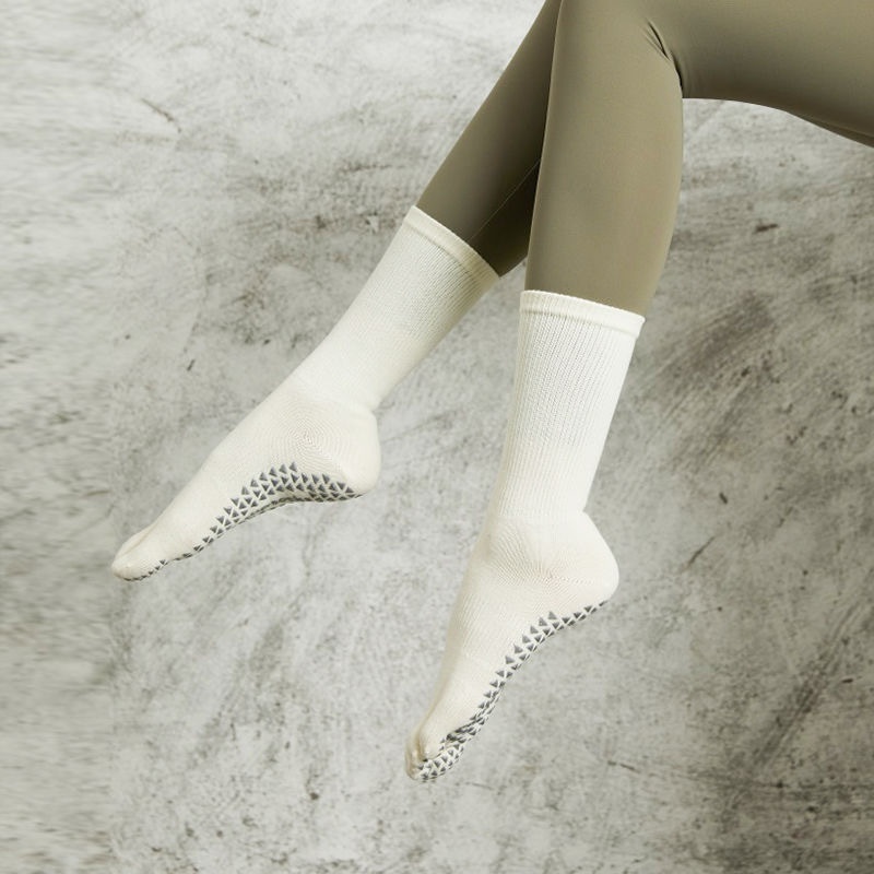 001 Long Tube Summer Professional Non-Slip Pilates Five-Toe Mid-Tube Yoga Sports Socks Fitness_voghion.com