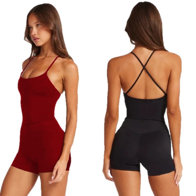 001 Foreign Trade Cross-Border Yoga Camisole For Women With Chest Pads, Fitness Vest, High Waist, Quick-Dry, Hip-Lifting,_voghion.com