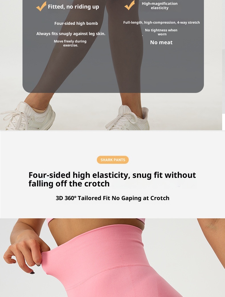 001 In Stock Summer Butt-Lifting Tummy-Control Running Women High-Waist Hip-Lifting Tight Sports Peach Yoga Shorts_voghion.com