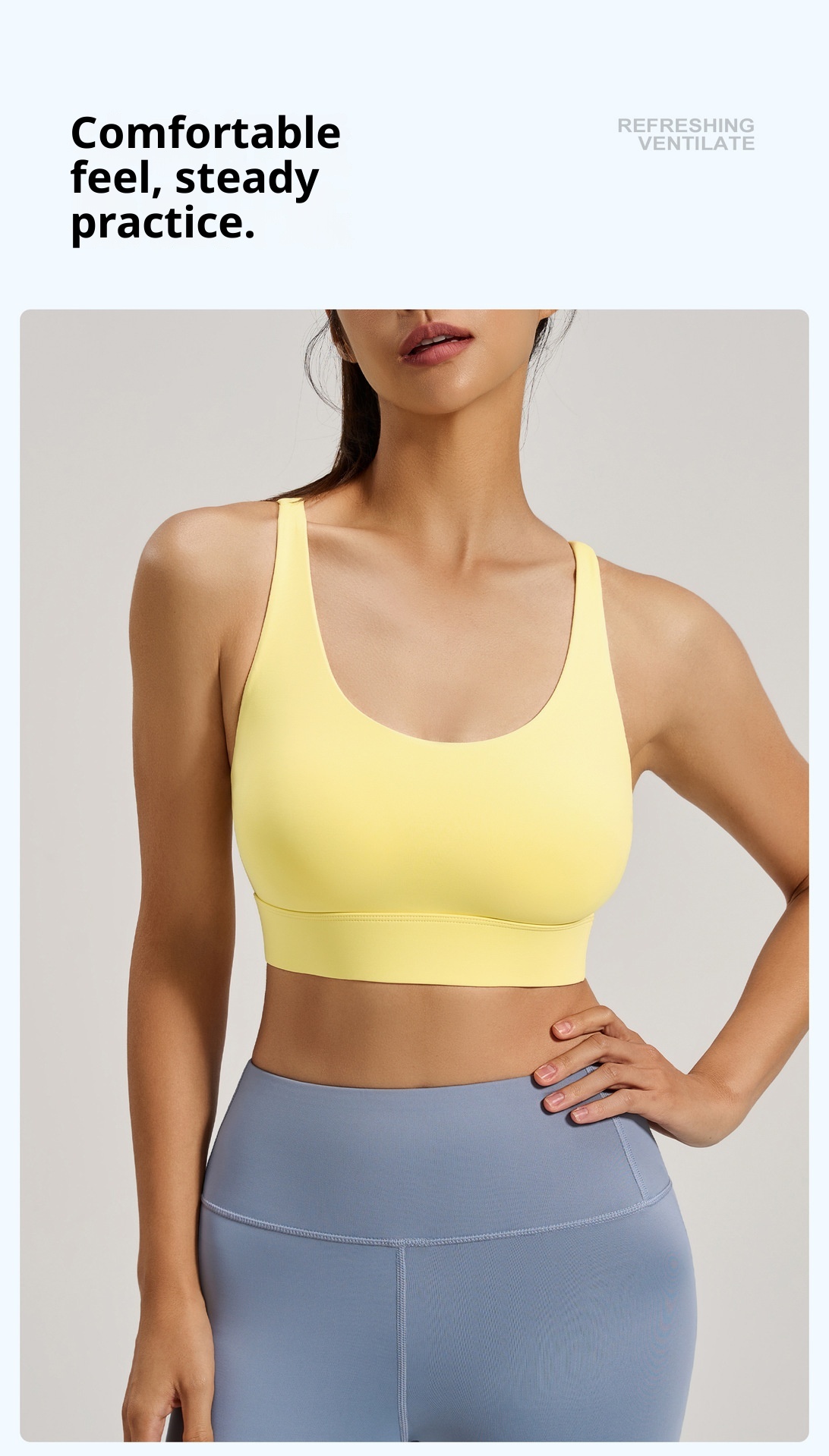 001 Juyitang Mesh Cross Sports Bra Beautiful Back Top High-Strength Shockproof Yoga Fitness Underwear For Women_voghion.com