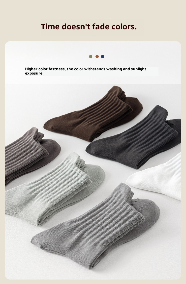 001 Rutschfeste Herren-Yogasocken aus Baumwolle, mittelhoch, schweißabsorbierend, deodorierend, für Pilates, Indoor-Training, geeignet für Erwachsene, Bodensocken_voghion.com