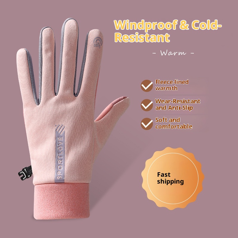 Gants chauds de sports d'hiver ActiveGo pour hommes et femmes, imperméables, doublés polaire, coupe-vent, résistants au froid, pour couples à cheval._voghion.com