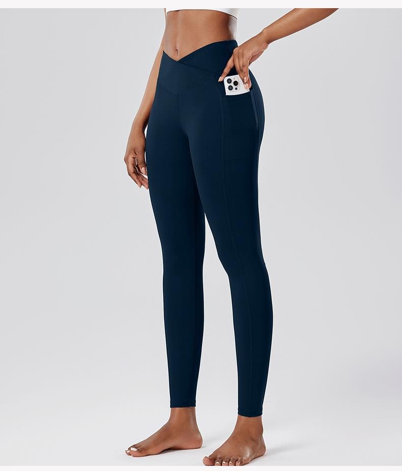 001 Cross-Border Sports Fitness Leggings Yoga Running Base Layer Pants Women Naked Feel Soft And Smooth_voghion.com