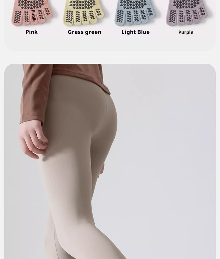 001 Five-Finger Yoga Non-Slip Profeional Women Mid-Calf Pilate Indoor Beginner Training Fitne Sport Toe Separator_voghion.com