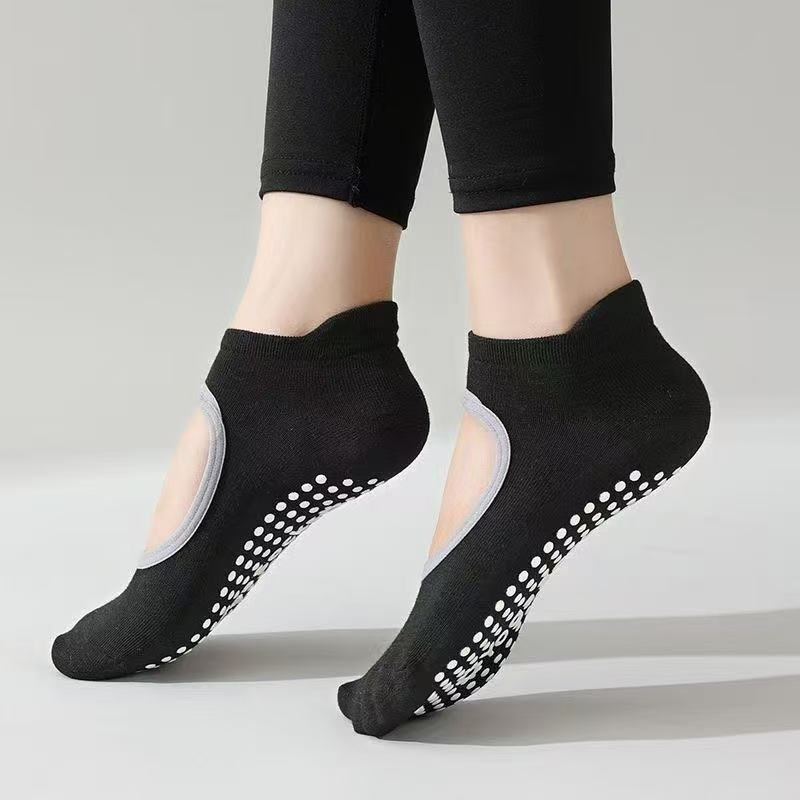 001 Professionelle Yoga-Socken für Damen, Boot, Frühling/Sommer, rutschfest, Pilates-Anfänger-Socken für den Innenbereich, Fitness- und Tanzsocken_voghion.com