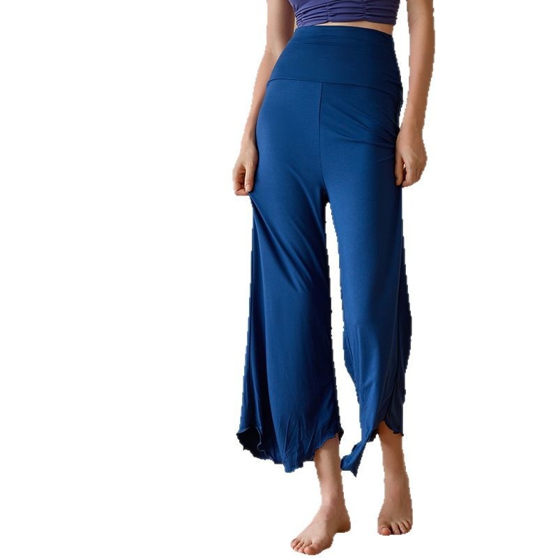001 New Air Loose Yoga Inner View Flow Spring Summer Meditation Wide Leg Pilates Nine-point Solid Color Sports Pants_voghion.com