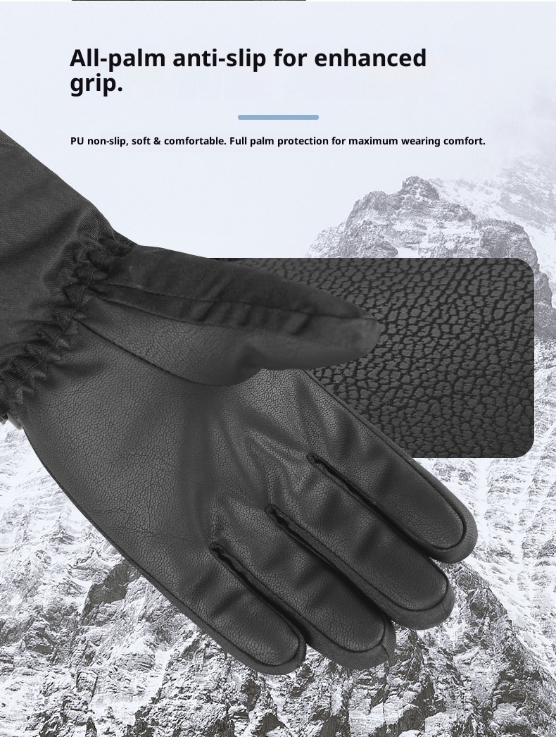 ActiveGo Winter Ski Gloves For Men, Touchscreen Motorcycle, Fleece Lined, Warm, Thickened, Waterproof, Windproof, Cold Resistant,_voghion.com