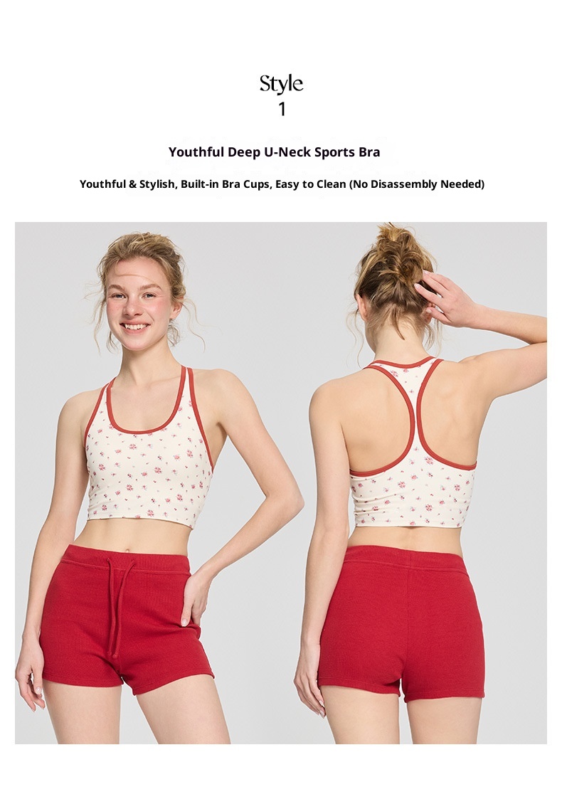 001 Zhouyou New Yoga Wea Fo Women Reto Floal Spots Camisole Vest Fitness Outewea Innewea Slim Fit Slimming_voghion.com