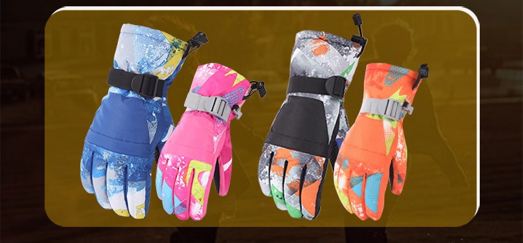 ActiveGo Parent-Child Winter Warm Ski Gloves Waterproof Cold-Proof Fleece-Lined Thickened Touchscreen Outdoor Hiking Cycling_voghion.com
