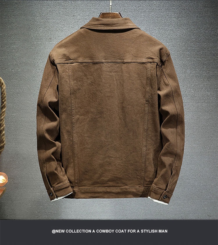 Chaqueta elástica ActiveGo 2025 para hombre, color negro, elegante, estilo europeo y americano, de mezclilla sencilla para primavera y otoño._voghion.com