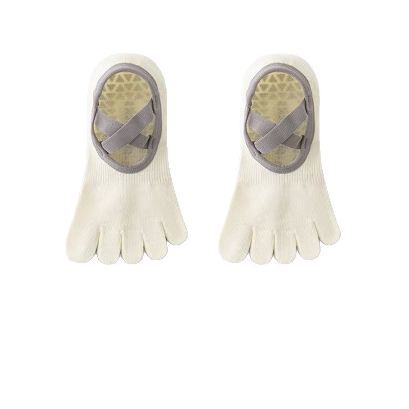 001 Yoga Five-Toe For Women Professional Non-Slip Breathable Sweat-Absorbing Pilates Sports Toe-Separating Floor Socks_voghion.com