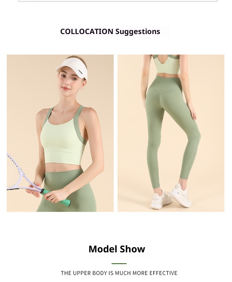 001 Farbblock-Sportset mit Cross-Design, Laufweste, High-Intensity-Yogaweste, Pilates-Fitnessweste mit integriertem Cup, schöne Rückenpartie_voghion.com