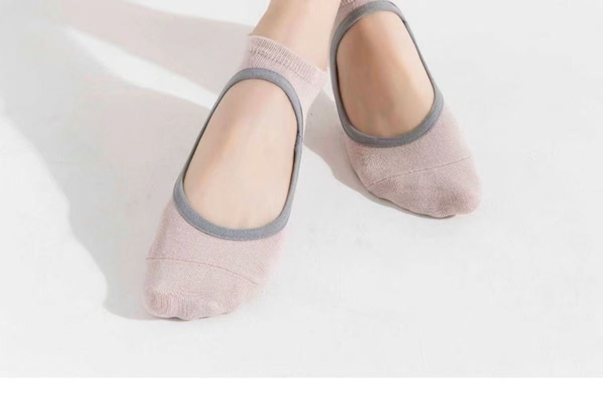 001 Professionelle Yoga-Socken für Damen, Boot, Frühling/Sommer, rutschfest, Pilates-Anfänger-Socken für den Innenbereich, Fitness- und Tanzsocken_voghion.com