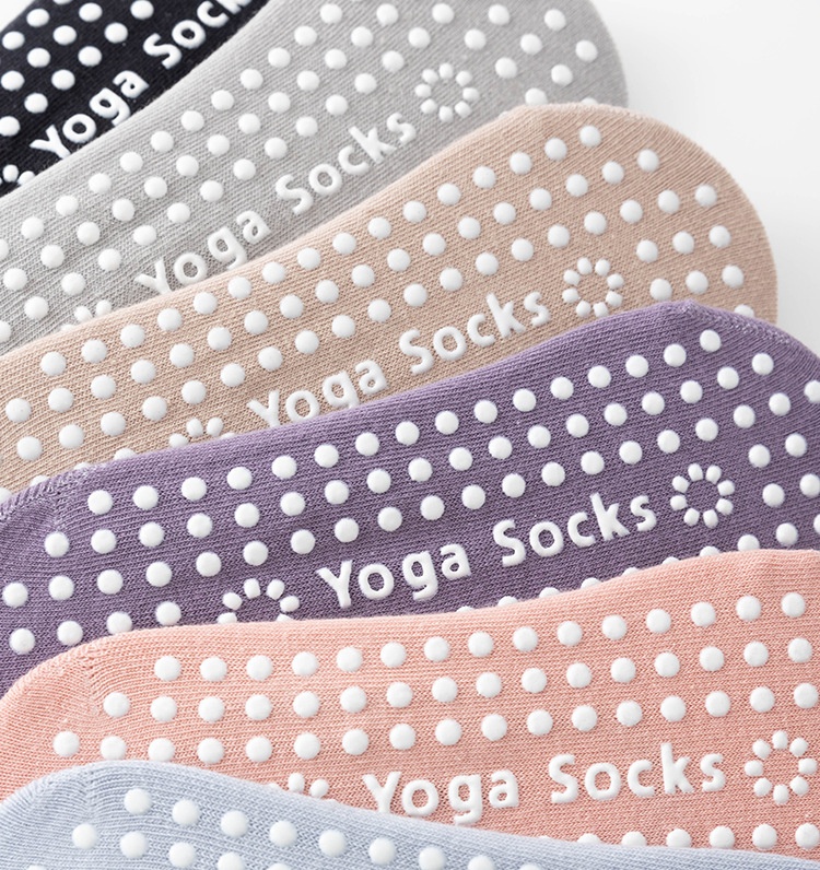 001 Yoga Home Exercise Floor Socks Cross Strap Non-Slip Heel Grips Dotted Anti-Slip Pilates Silicone Indoor Fitness_voghion.com