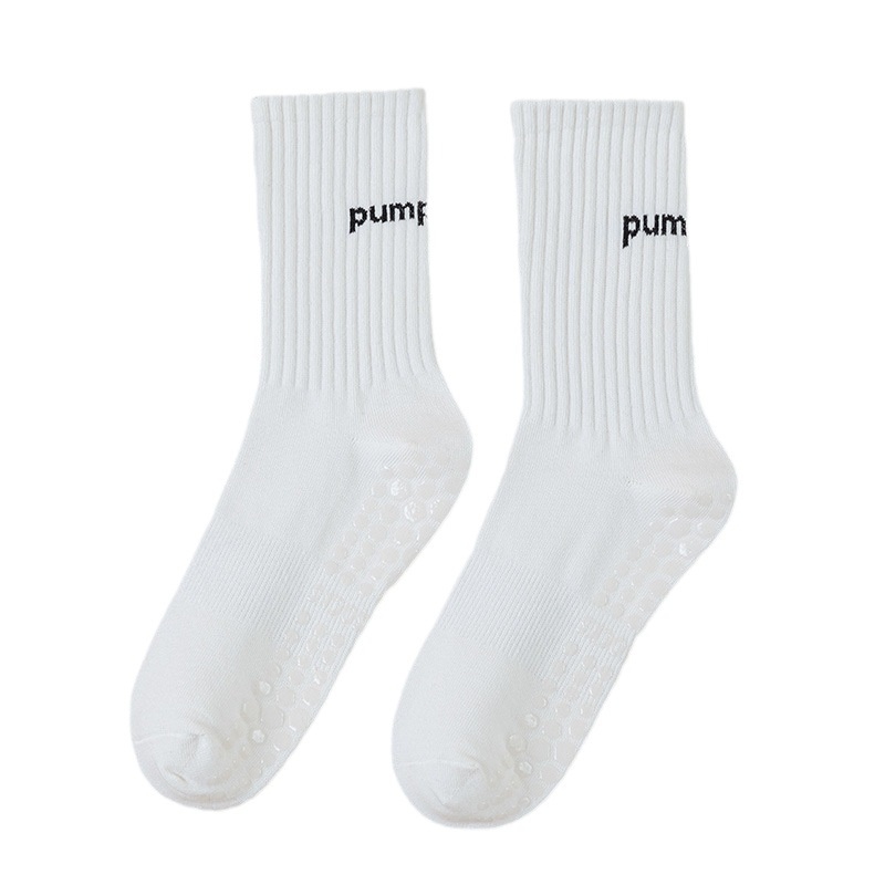 Chaussettes de sport professionnelles pour le yoga et le Pilates en salle, mi-mollet, confortables et antidérapantes, idéales pour le Pilates et le yoga en intérieur._voghion.com