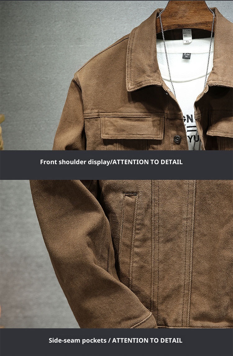 Chaqueta elástica ActiveGo 2025 para hombre, color negro, elegante, estilo europeo y americano, de mezclilla sencilla para primavera y otoño._voghion.com