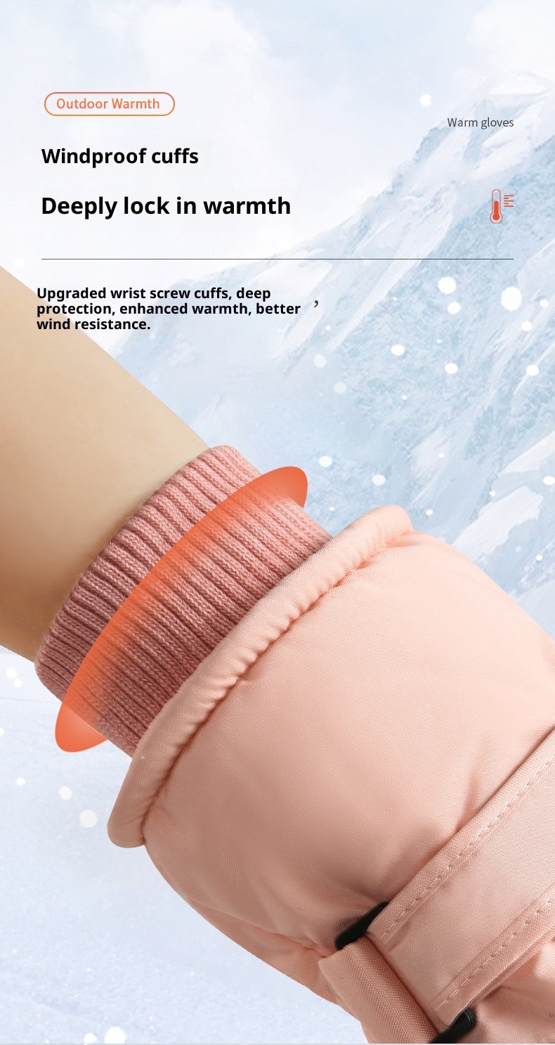 Guanti da sci ActiveGo per uomo e donna, per coppie, invernali, in caldo cotone, spessi, per bici elettrica, antivento, impermeabili, per esterni_voghion.com