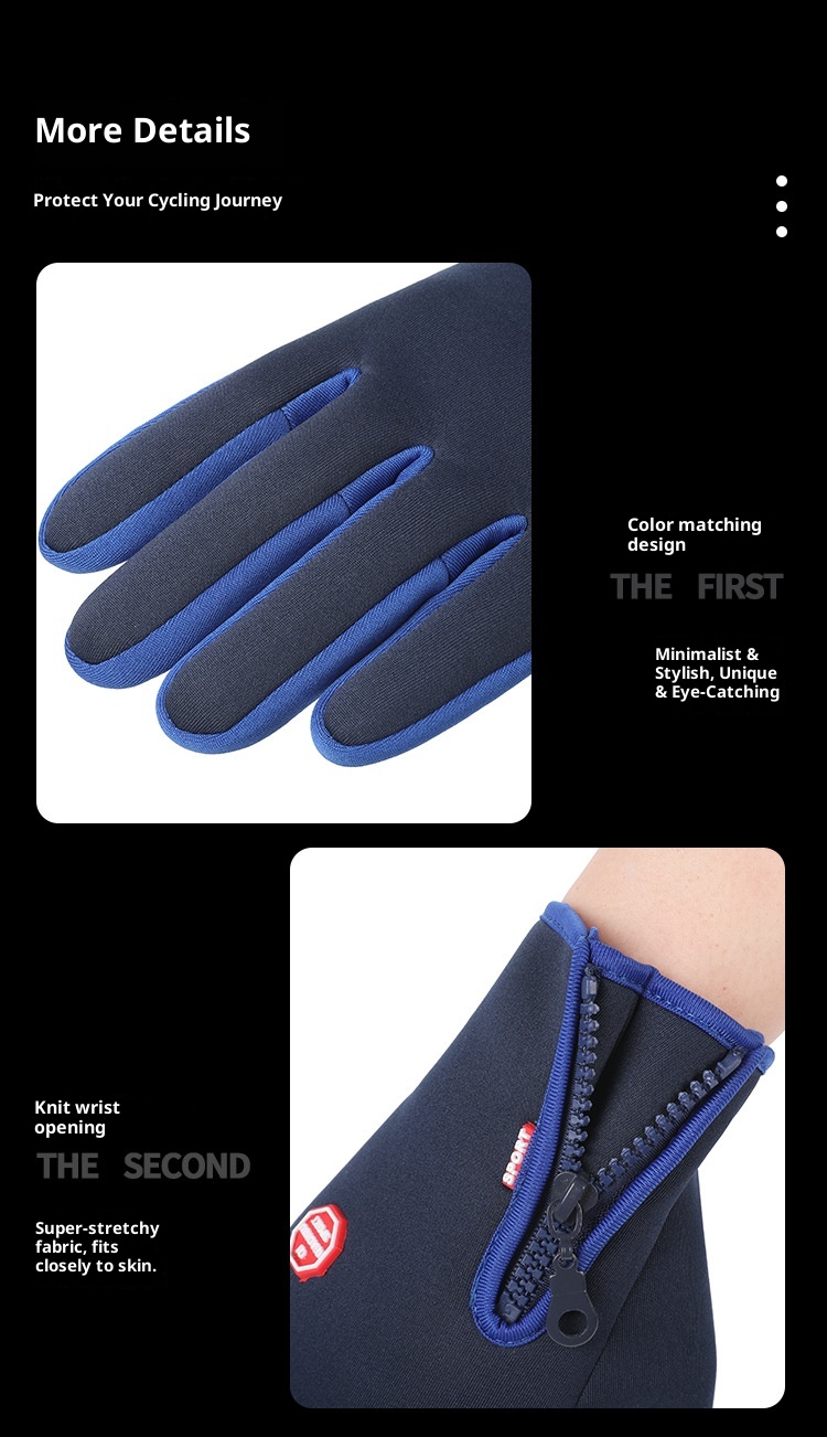 ActiveGo Outdoor Waterproof Winter Touch Screen Men And Women Windproof Riding Zipper Sports Plus Velvet Mountaineering Skiing_voghion.com