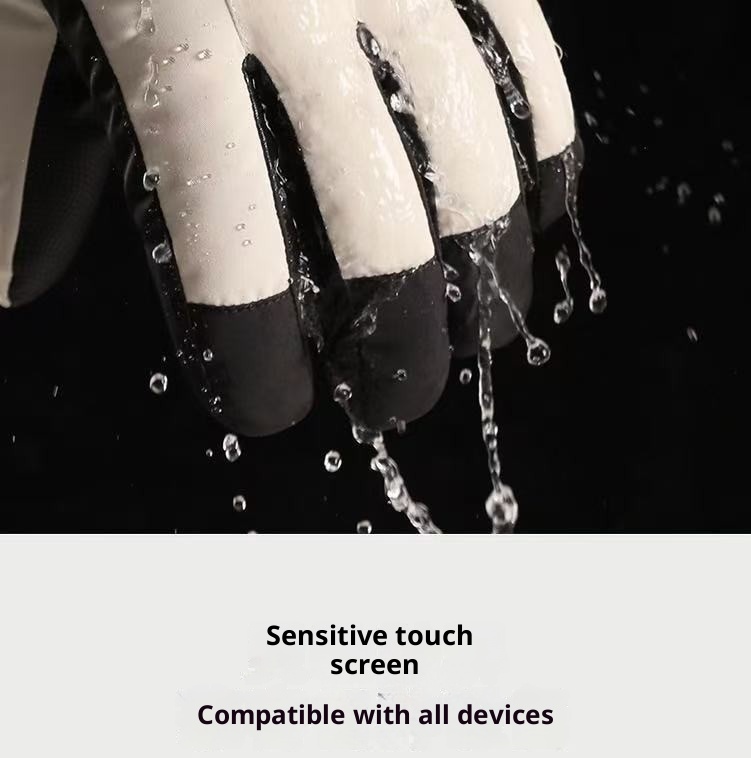 ActiveGo Premium Ski Gloves For Women, Cycling Warm And Cold-Proof Riding Cotton Gloves, Touchscreen Windproof Outdoor Thickened_voghion.com