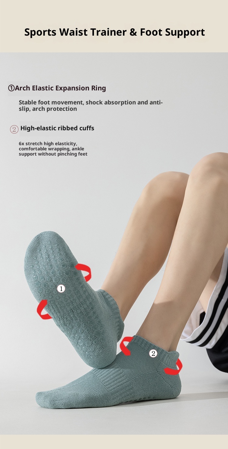 001 90% Yoga Herren Professionelle Anti-Rutsch Pilates Nahtlose Fitness Laufsocken aus reiner Baumwolle_voghion.com