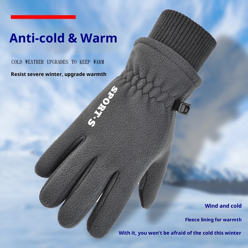 ActiveGo Men's Winter Gloves Fleece Lined Warm Cold-Resistant Touchscreen Thickened Outdoor Student Ccling Sports Skiing_voghion.com