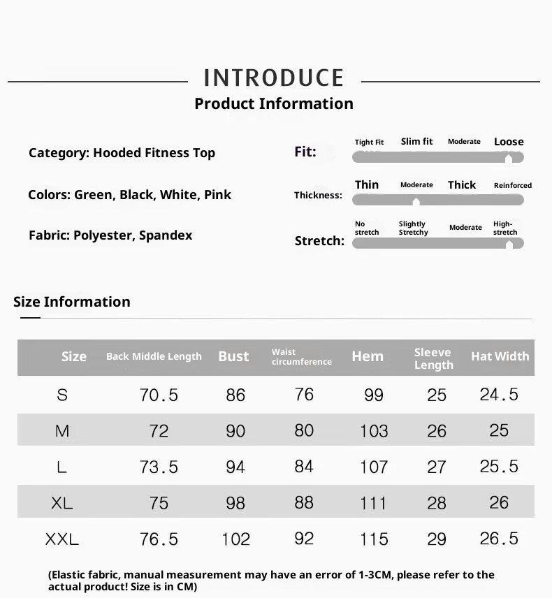 Camiseta deportiva de manga corta para mujer, holgada, adelgazante, de longitud media, con capucha, de secado rápido, para fitness y yoga._voghion.com