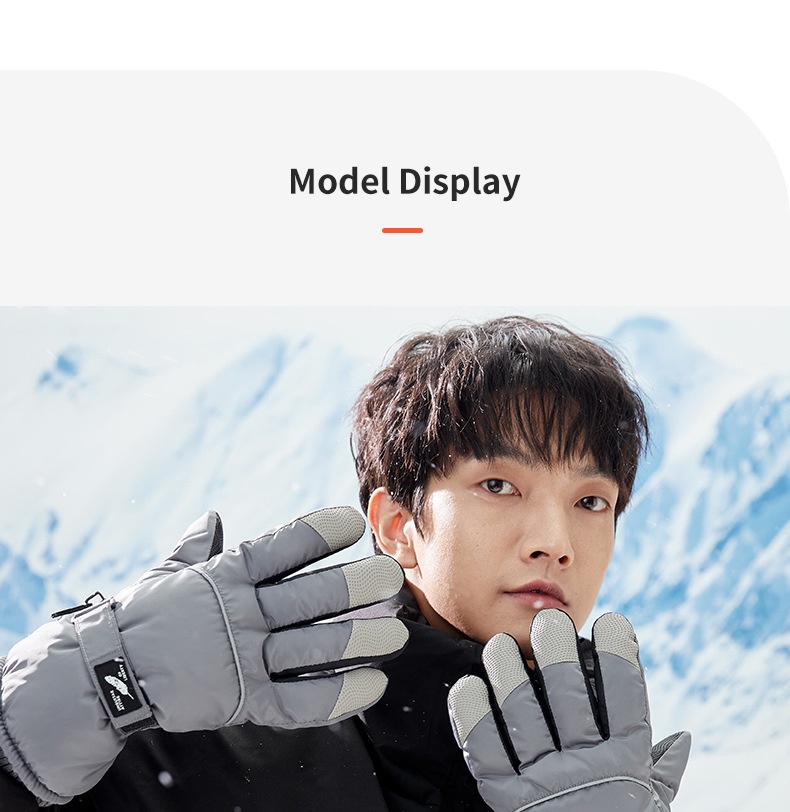 ActiveGo Herren Ski- und Radhandschuhe, kältebeständig, fleecegefüttert, dick und warm, aus Baumwolle, für Outdoor-Aktivitäten im Winter_voghion.com