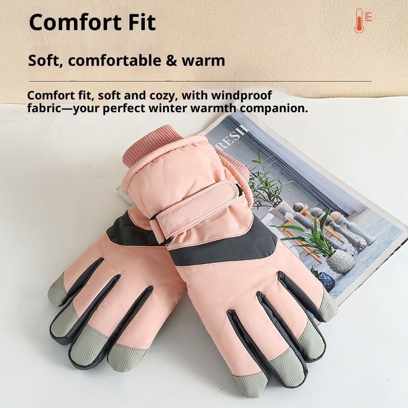 Guanti da sci ActiveGo per uomo e donna, per coppie, invernali, in caldo cotone, spessi, per bici elettrica, antivento, impermeabili, per esterni_voghion.com