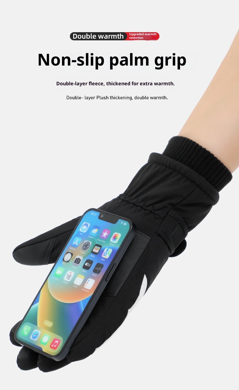 ActiveGo Warm für Damen und Herren, Winterfleece-gefüttert, dick, winddicht, wasserdicht, für Outdoor-Sportarten wie Radfahren, E-Bike-Fahren und Skifahren_voghion.com