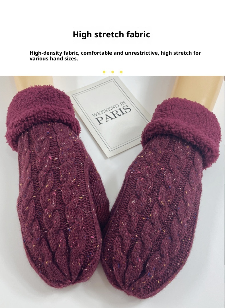 ActiveGo Touchscreen gebreide wollen tashoes voor mannen en vrouwen, herfst en winter buiten, winddicht, warm, verdikt, volwassen wanten_voghion.com