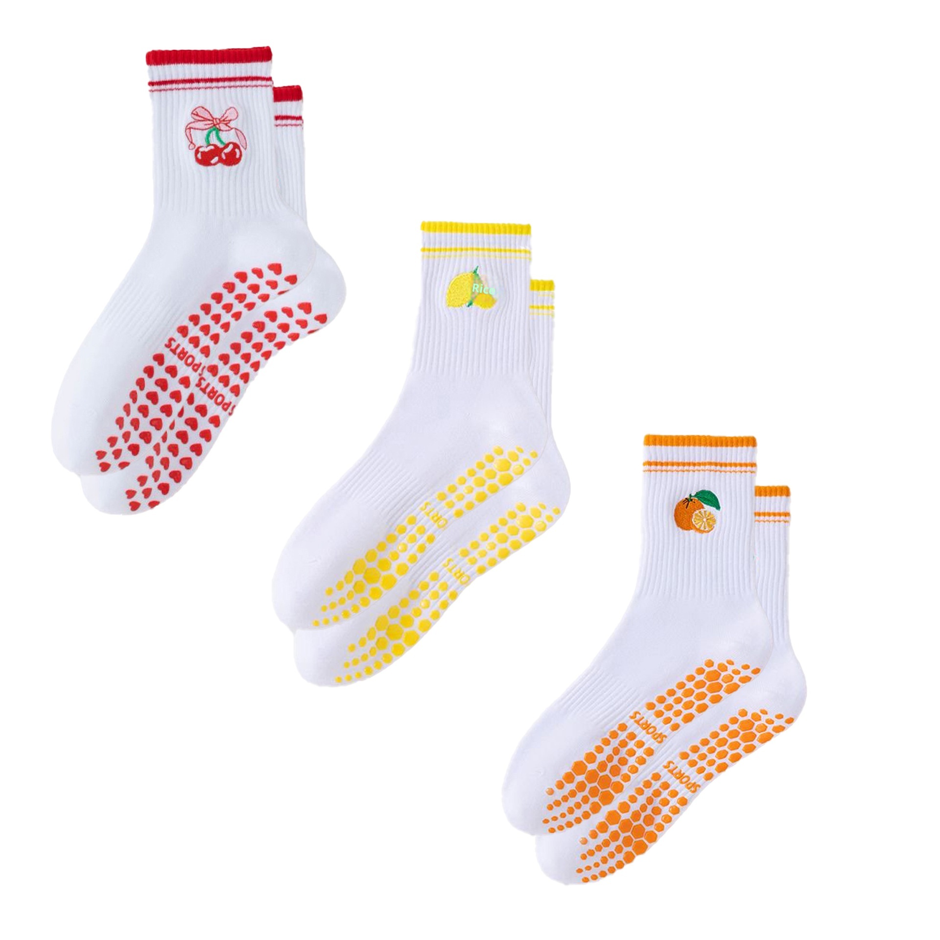 Chaussettes de sport au sol à cinq orteils, antidérapantes et confortables, style professionnel, pour le yoga et le Pilates (modèle 001), avec pantalon requin mi-mollet._voghion.com