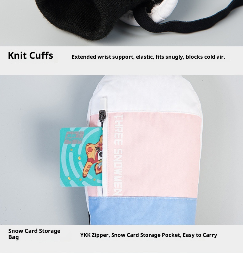 ActiveGo Dropshipping Ski Gloves For Men And Women, Thickened Windproof Cycling Outdoor Touchscreen Five-Finger Snowboarding_voghion.com