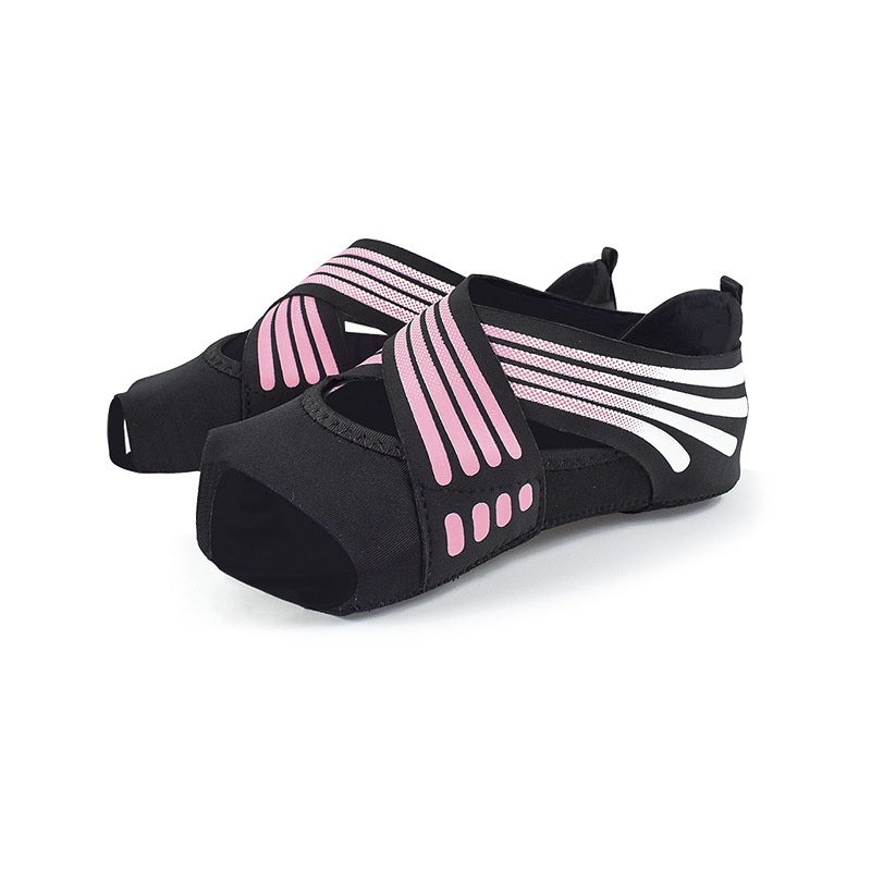 Chaussures de yoga d'intérieur professionnelles pour femmes, antidérapantes, en silicone, avec bout ouvert, idéales pour le Pilates d'été._voghion.com