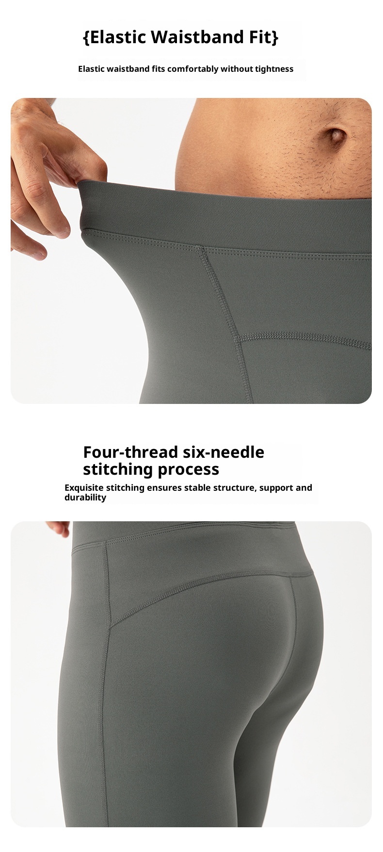 Pantaloni sportivi da corsa ad asciugatura rapida, traspiranti e aderenti, ad alta elasticità, da uomo, della serie Breathing, modello Naked Feel, 001, 31341_voghion.com