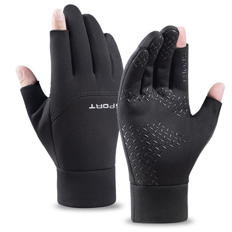ActiveGo Outdoor Cycling Gloves Men And Women, Winter Fleece-Lined, Warm, Touchscreen, Non-Slip, For Cycling, Mountaineering,_voghion.com