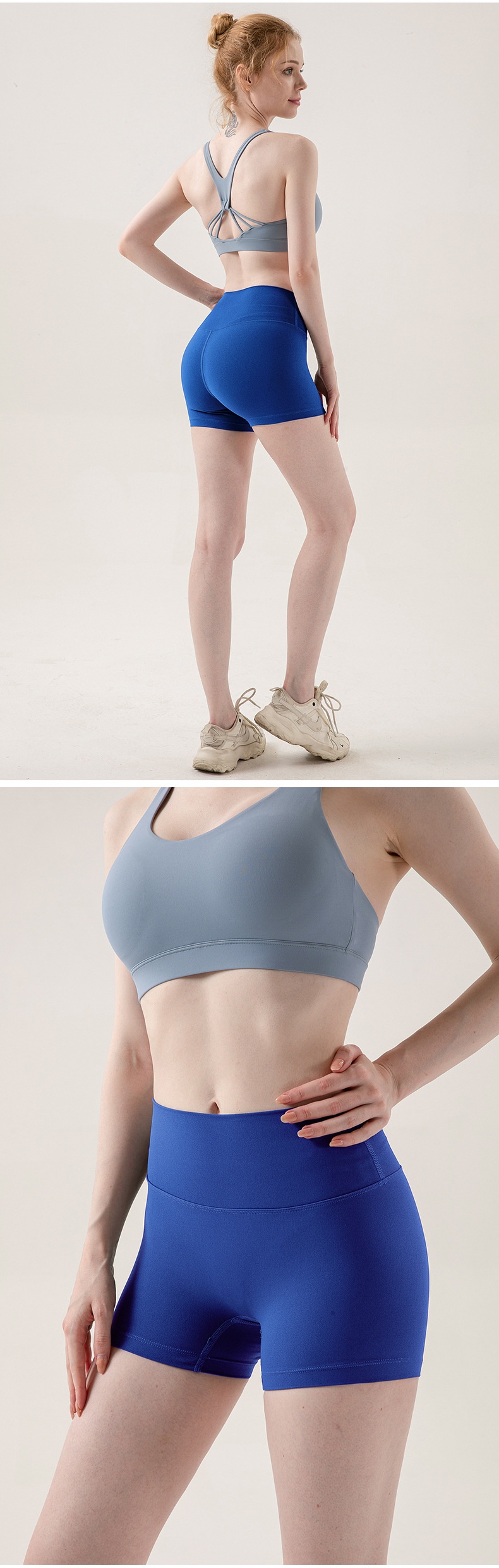 001 New European And American Style Sports Shorts For Women Summer High Waist Tight Lift Peach Hip Fitness Yoga_voghion.com