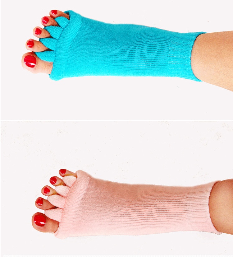 001 Cross-Border Source Free Shipping Yoga Women Toe Separator Five-Toe Open-Toe Socks Hallux Valgus Correction_voghion.com