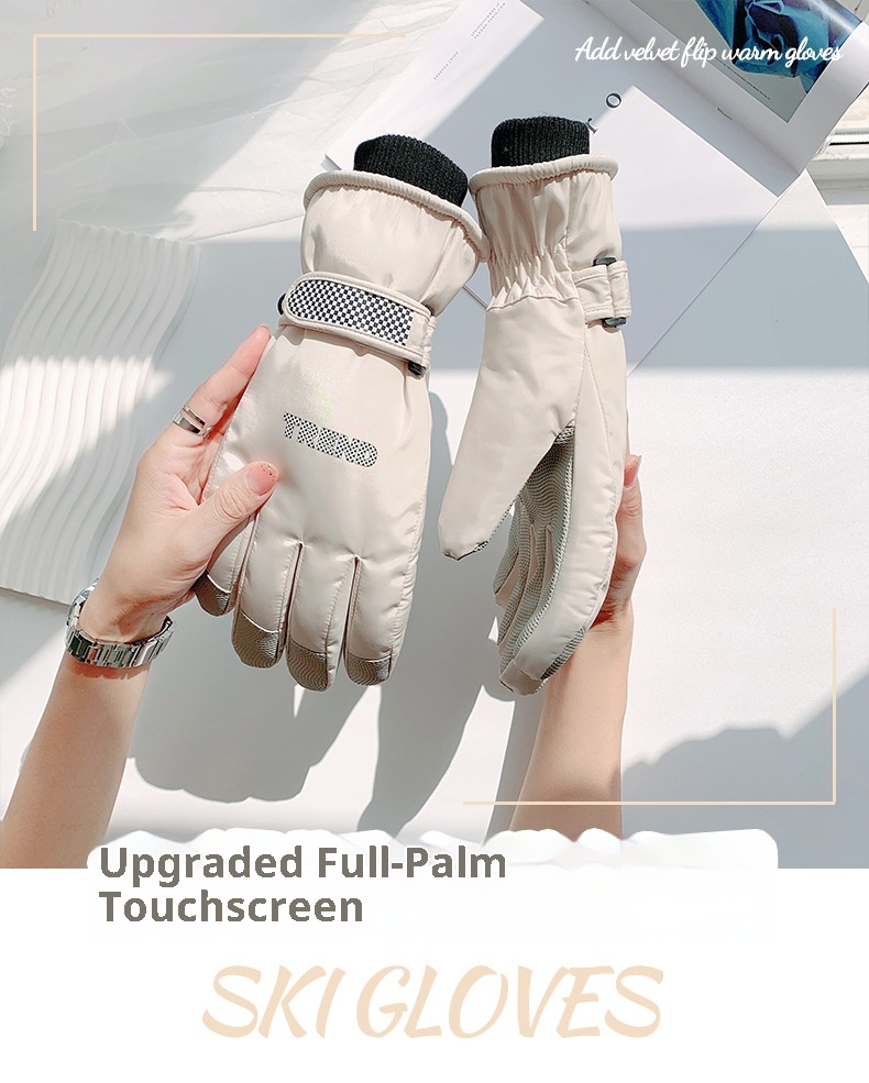 ActiveGo Ski For Men And Women, Winter Fleece-Lined Thickened Outdoor Sports Riding Mountaineering Windproof Waterproof Anti-Slip_voghion.com