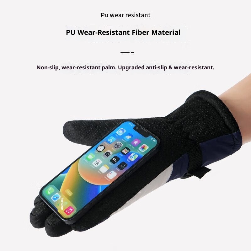 ActiveGo 2024 Nieuwe Winter Ski Touchscreen Heren en Dames Elektrische Fiets Fleece Gevoerde Warme Dikke Outdoor Rijhandschoenen_voghion.com