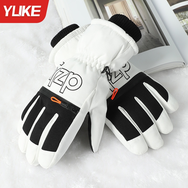 ActiveGo Women's Ski Gloves Cycling Mountaineering Cold-Proof Warm Fleece Thickened Touchscreen Waterproof Men's Snow Play Winter_voghion.com