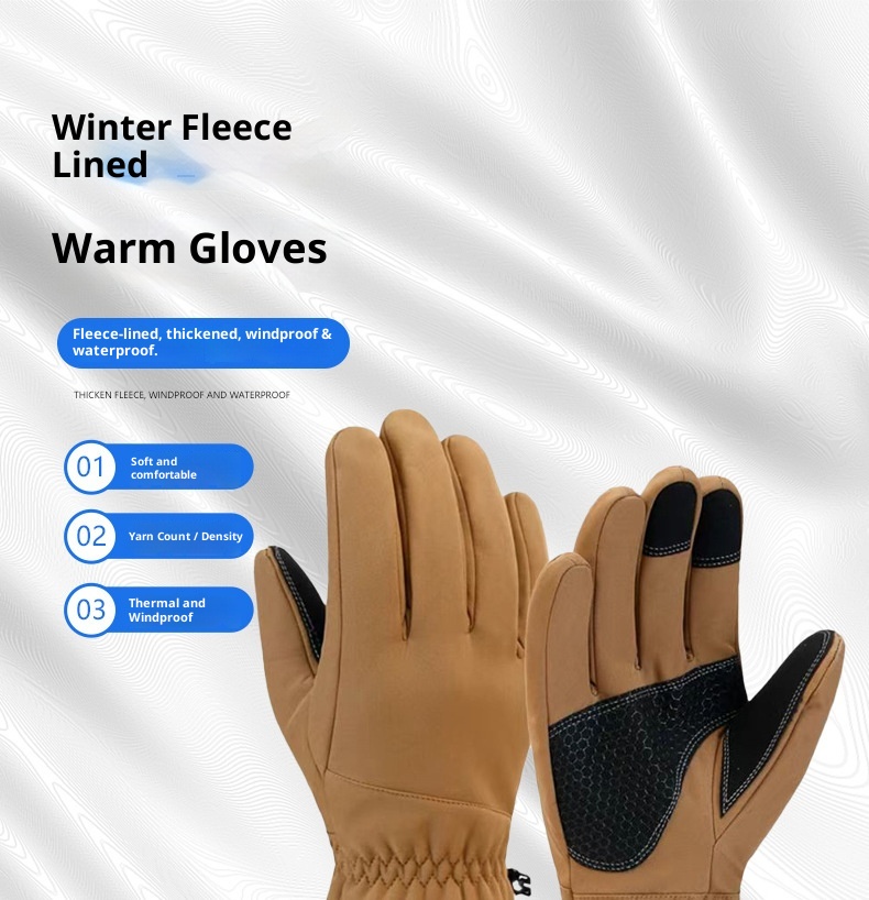 ActiveGo Winter Cycling Gloves Touchscreen Men And Women Outdoor Warm Sports Cold-Proof Fleece Skiing Couple Style Adult_voghion.com