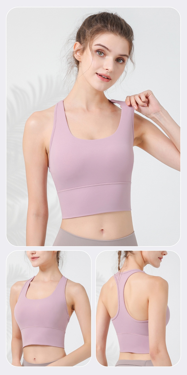 001 Sports Bra Women, Shockproof Fixed Cup Top, Fitness Shirt, Running Quick-Dry Red Bra, Yoga Vest For Spring_voghion.com