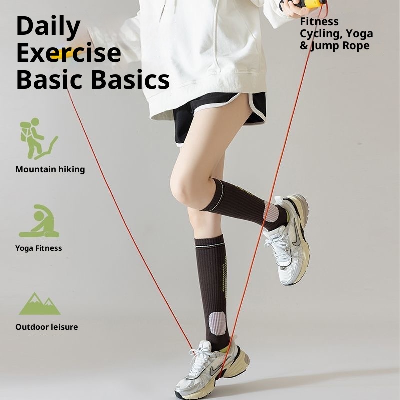 001 Corda per saltare esclusiva transfrontaliera per corsa e compressione da donna, fitness, sport, tubo lungo, autunno inverno, yoga, dimagrimento polpaccio_voghion.com