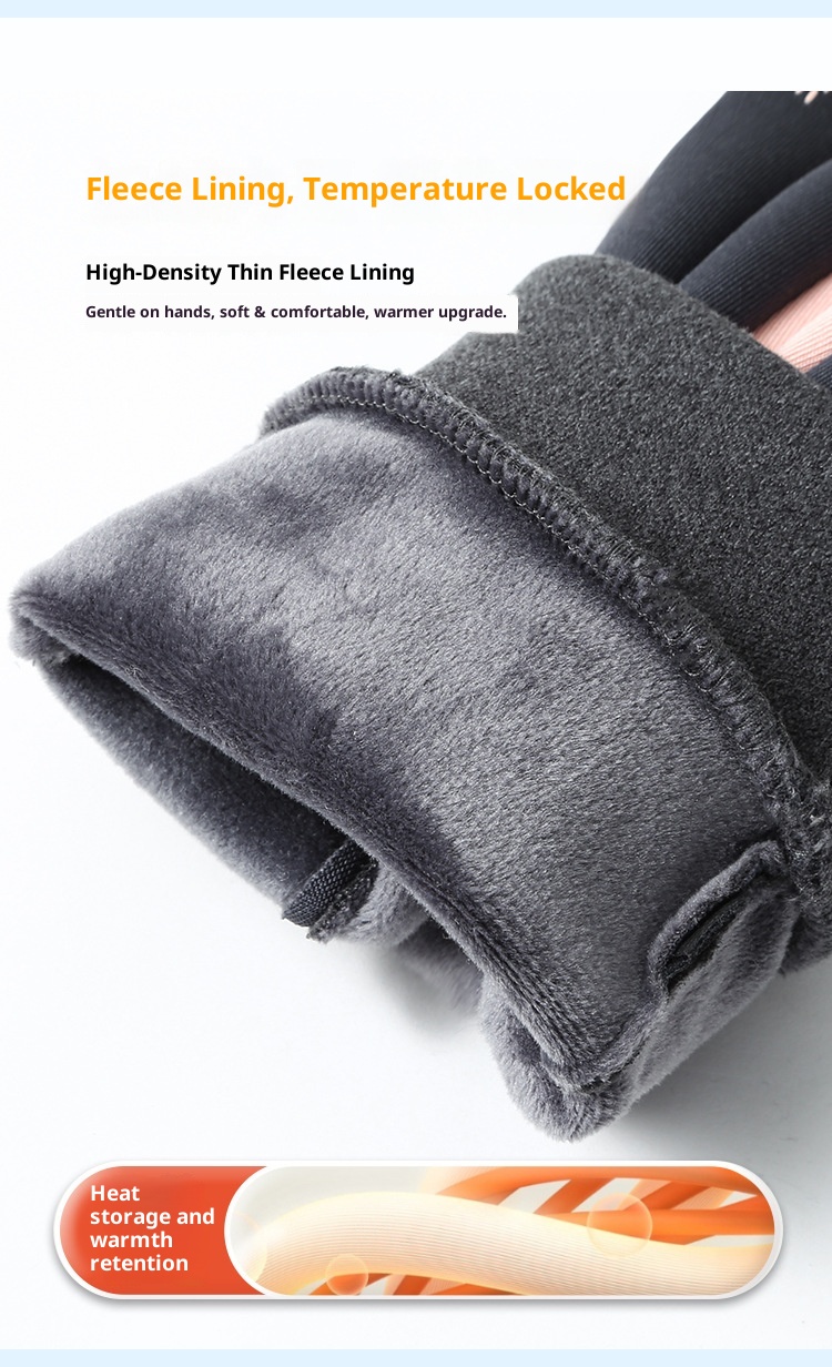 Gants chauds de sports d'hiver ActiveGo pour hommes et femmes, imperméables, doublés polaire, coupe-vent, résistants au froid, pour couples à cheval._voghion.com