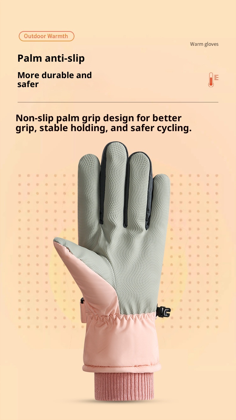 Guanti da sci ActiveGo per uomo e donna, per coppie, invernali, in caldo cotone, spessi, per bici elettrica, antivento, impermeabili, per esterni_voghion.com