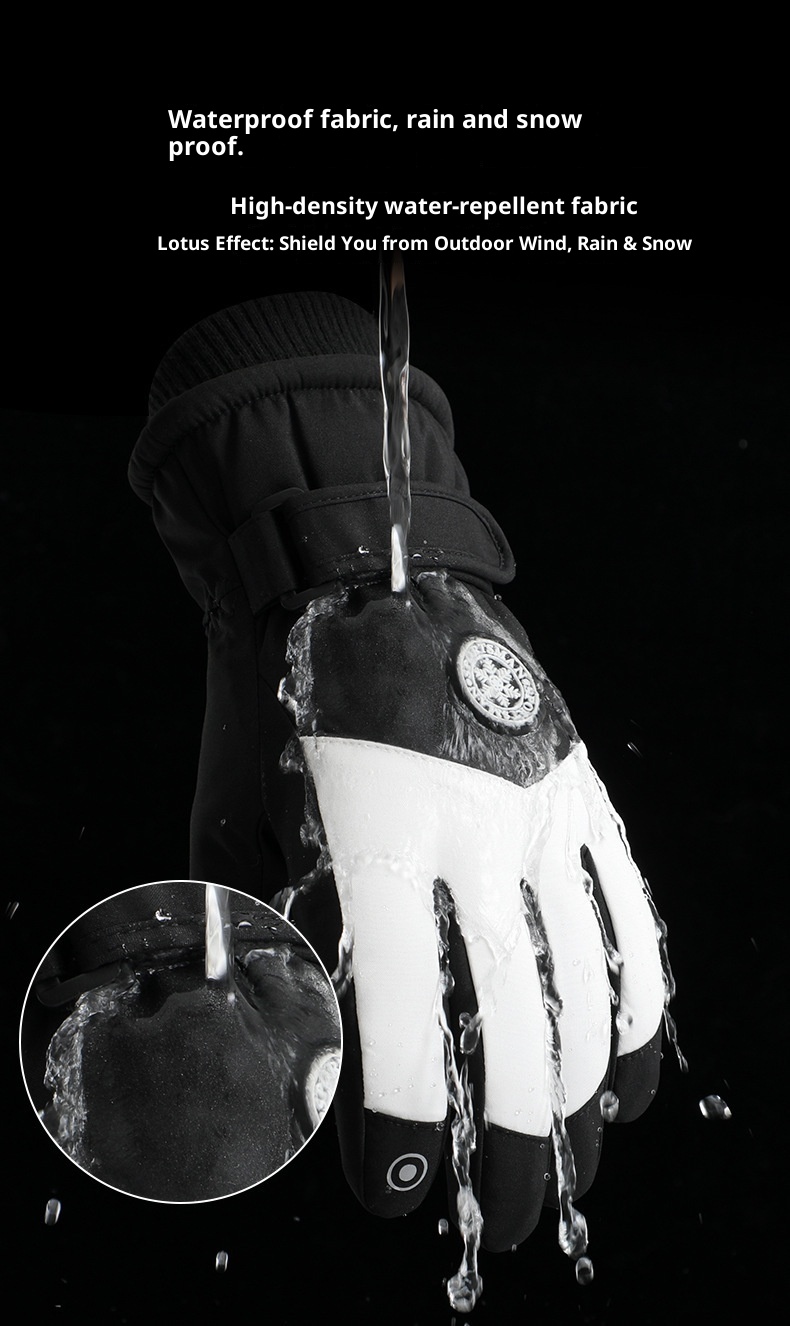 ActiveGo Warm für Damen und Herren, Winterfleece-gefüttert, dick, winddicht, wasserdicht, für Outdoor-Sportarten wie Radfahren, E-Bike-Fahren und Skifahren_voghion.com