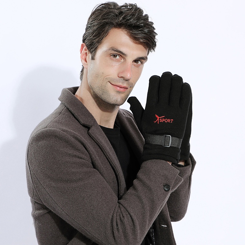 ActiveGo Outdoor Men's Sports Mountaineering Skiing Cycling Women's Winter Warm Windproof Gloves Cold-Proof Fleece_voghion.com