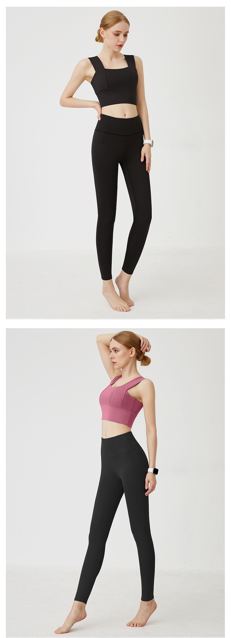 001 2025 New No Embarrassing Line Peach Hip Lift Tight High Waist Tummy Control Sports Naked Feel Yoga Pants For Women_voghion.com